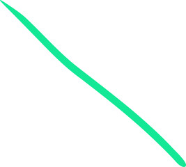 Flower stem hand drawing design element. Flower stem silhouette illustration.