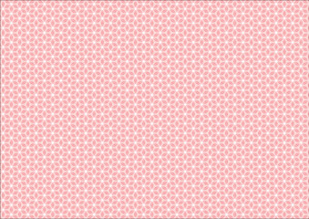 日本の伝統紋様 麻の葉のシームレスパターン 赤