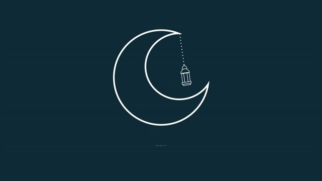 Eid Al Fitr Crescent Moon Motion Graphic