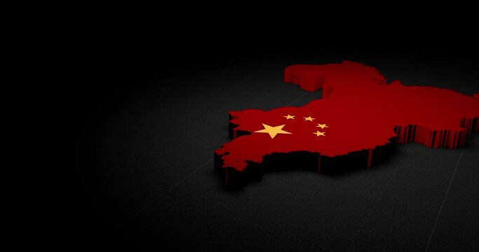 3D animation of China on the map
