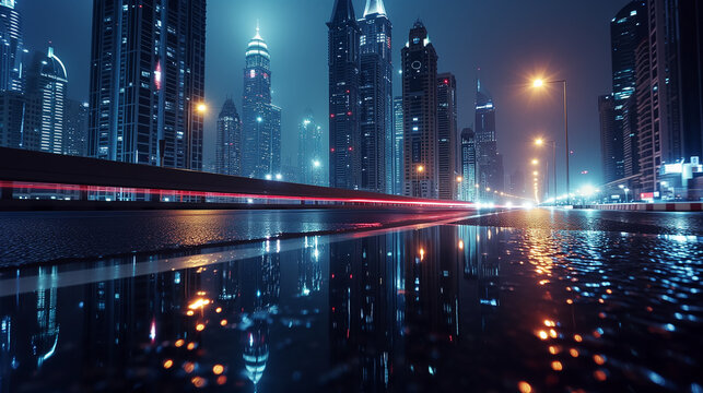 Night light view of Dubai 1