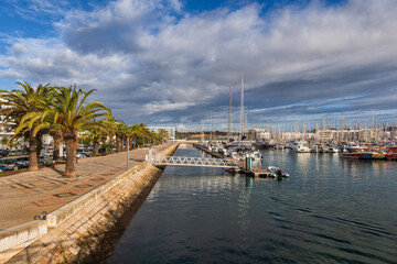 Town of Lagos Marina in Algarve, Portugal - 733716492