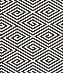 Vector seamless pattern. Modern stylish texture. Repeating geometric tiles. Weaved scrolled bold rhombuses. Compound monochrome print. Trendy graphic design. Can be used as swatch for illustrator.