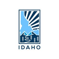 idaho logo design vector illustration