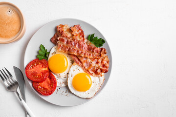 Breakfast Fried Egg and Bacon