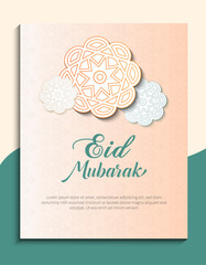 Eid Mubarak 2024 Festival Greeting Background Design Template