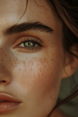 Freckled Brilliance: A Macro Portrait in Detail