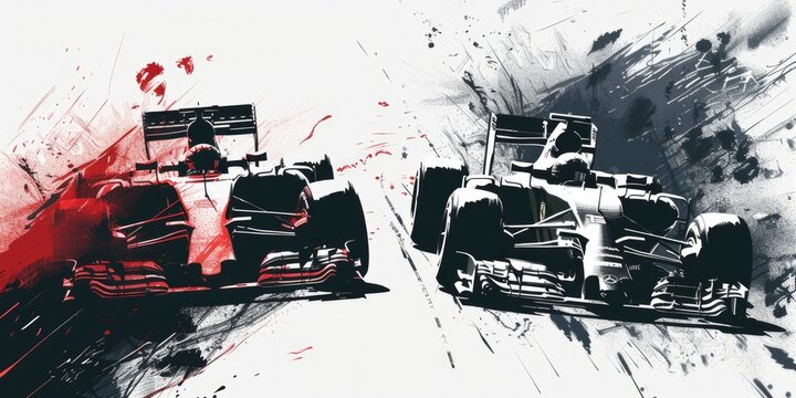 Racing Car on the Track