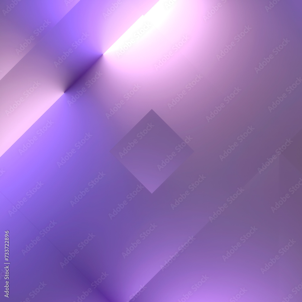 Poster Digital illustration in geometric abstract style. 3d rendering