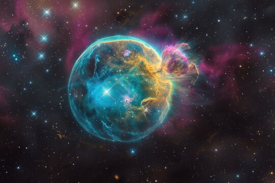 Abstract galaxy space nebula background . 