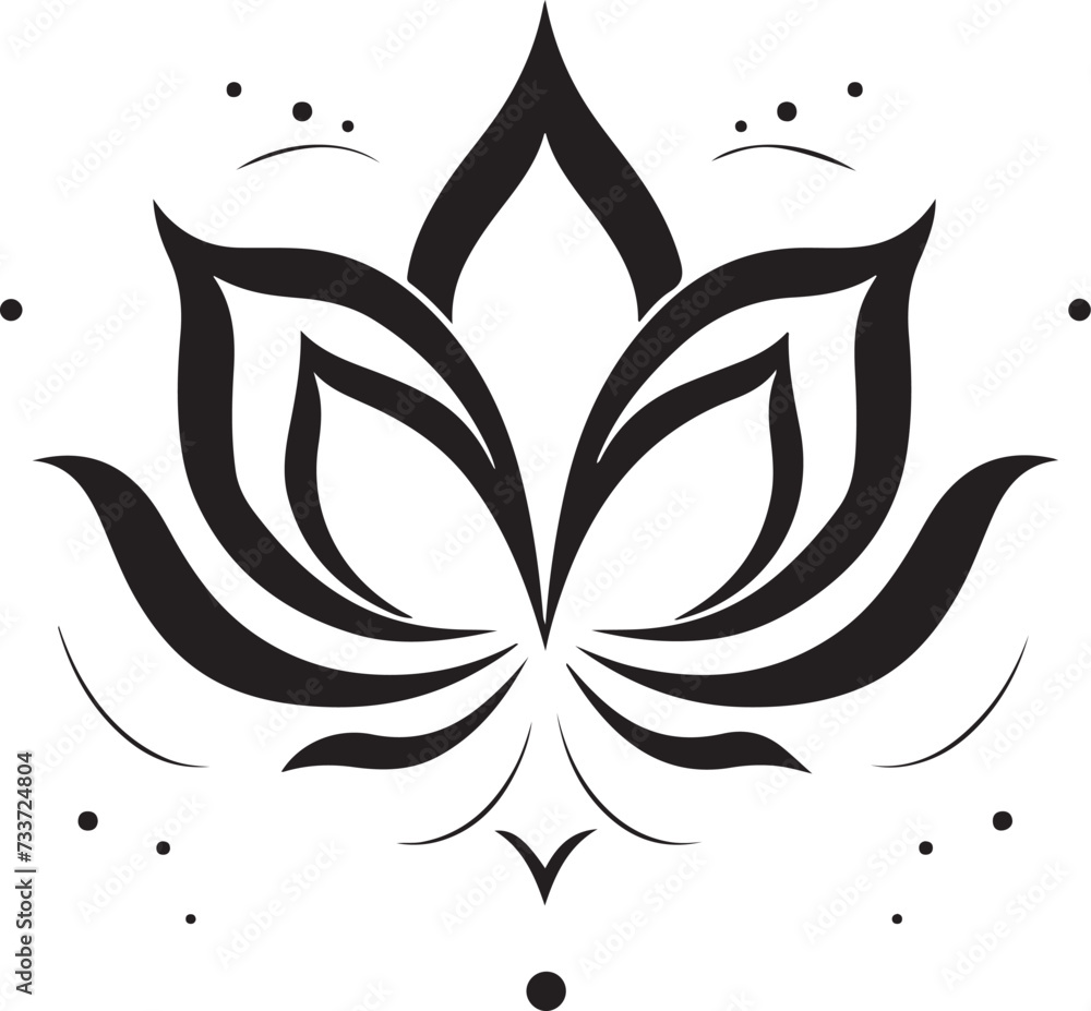 Wall mural simple lotus flower line art vector illustration