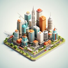 3D Artistic Interpretation of Isometric Metropolis