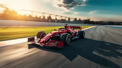 Fotobehang Formula 1 Car Long Exposure © emir