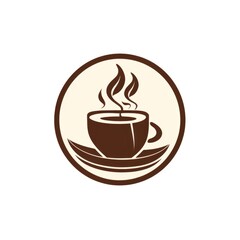 Obraz premium Coffee house logo design on white background.