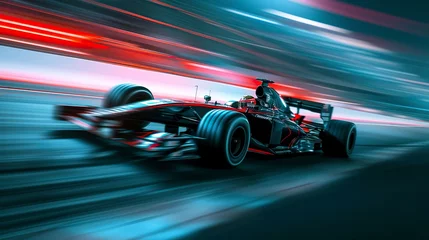 Foto op Canvas Formula 1 Car Long Exposure © emir