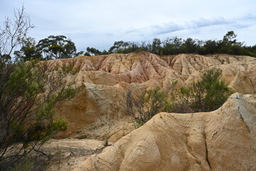 Historical Site, Pink Cliffs Geological Reserve Heathcote. Australia