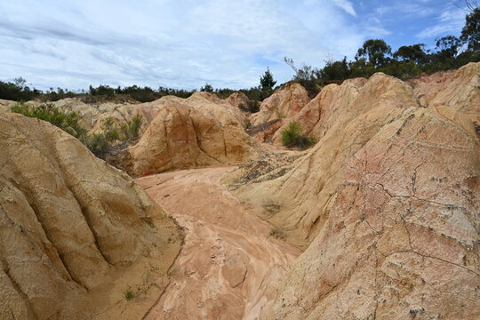 Historical Site, Pink Cliffs Geological Reserve Heathcote. Australia