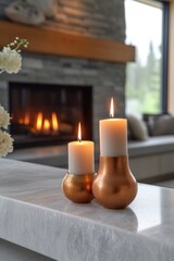 Warm Ambiance: Cozy Hearthside Candle Decor