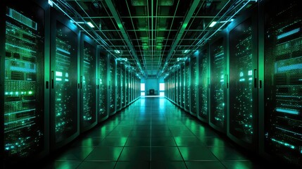 Fototapeta premium technology computer farm