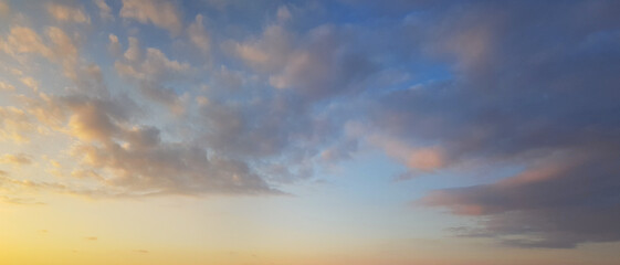Fototapeta premium Sunrise sky with cloud. Weather backround