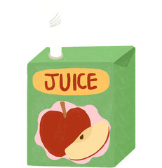 juice box clipart. illustration on transparent background
