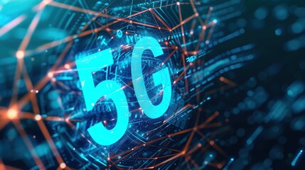 5G network connection technology with high-speed data transfer. Global business growth, social media, digital e-commerce and home entertainment