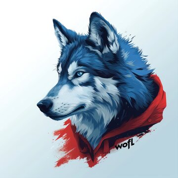 Logo illustrion animail "wofl"