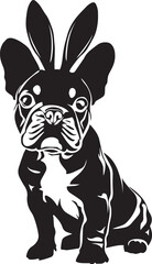 Fototapeta na wymiar Easter French Bulldog with Bunny Ears