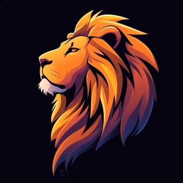 Logo illustrion animail "Lion" ver4