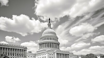 senate congressional buildings - obrazy, fototapety, plakaty