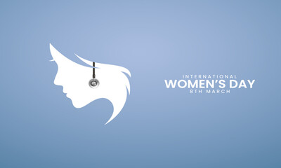 Happy women's Day. 8 march women's day creative design for social media post