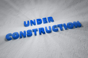 Under construction sign 3d illustration