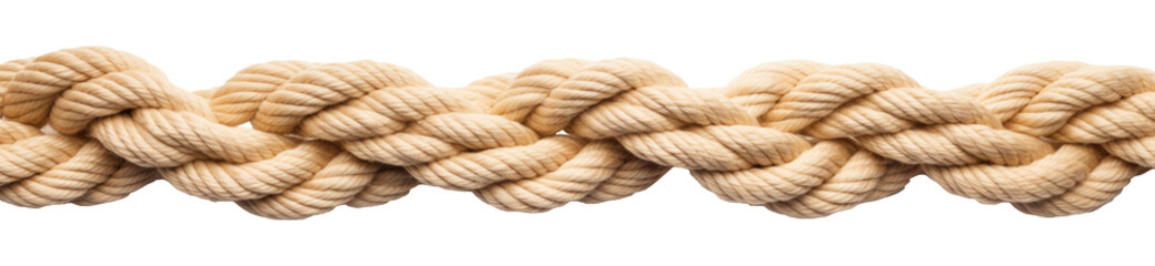 Fototapeta premium A braid rope isolated on transparent background.