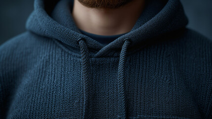 Man With Beard Wearing Blue Sweater