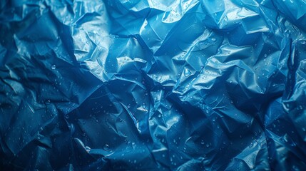 Close-Up of a Blue Plastic Bag