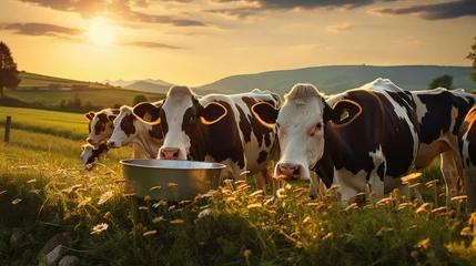 Gordijnen hay feeding cows © PikePicture
