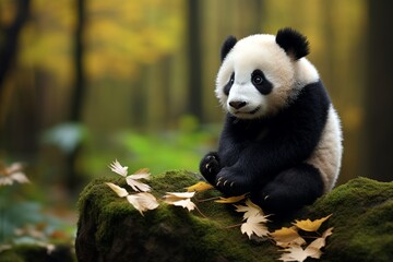 illustration of Panda IP image has strong Chinese characteristics , Generative ai