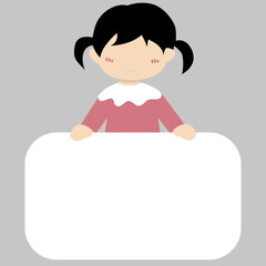 child holding blank sign