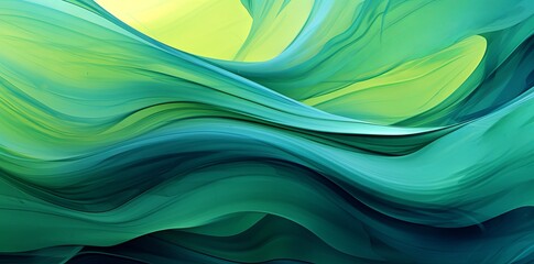 a green swirly wavy background