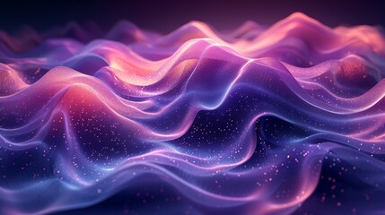 Fluid Neon Waves in Abstract Design