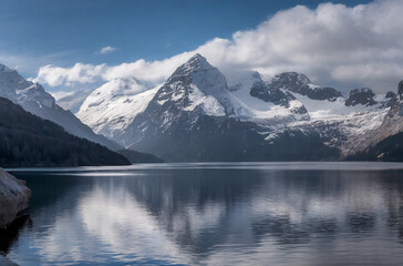 Fototapeta premium lake and mountains