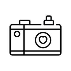 camera icon with white background vector stock illustration