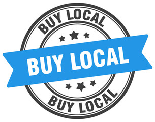 buy local stamp. buy local label on transparent background. round sign