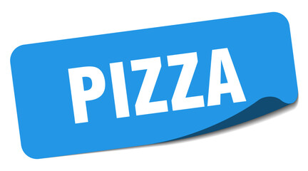 pizza sticker. pizza label