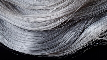 A close up of a woman's hair with white and grey tones, AI