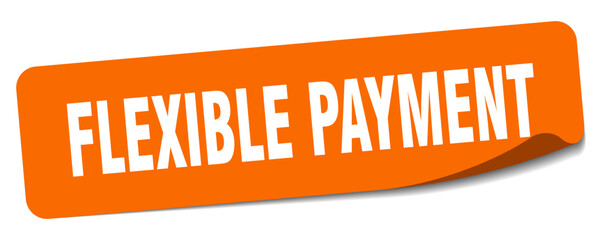flexible payment sticker. flexible payment label
