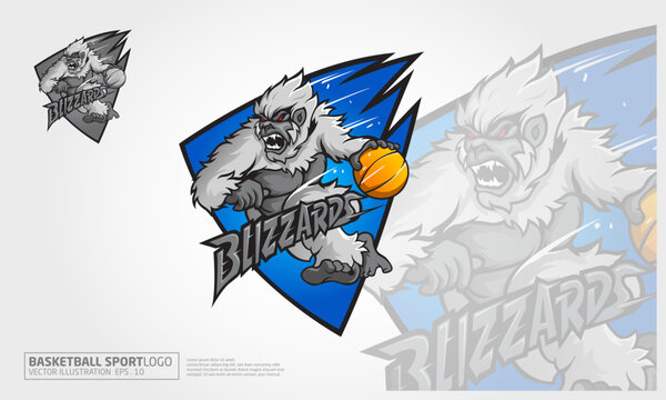 Blizzards Basketball Mascot Logo Template. You can use this logo for mascot or symbol identity, emblem basketball sports team, and more.