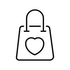 shopping bag icon with white background vector stock illustration