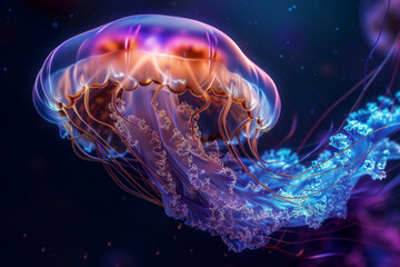 Obraz premium fluorescent jellyfish