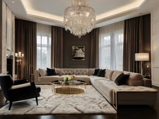 A quiet luxury living room is glam, shiny mirrored or glitzy Rather, quiet luxury style living rooms are filled with warmth collected accents plush seating soft rugs layered lighting